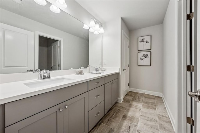 107 Equest Dr, Canton, GA 30115 - bathroom with double vanity and marble finish flooring