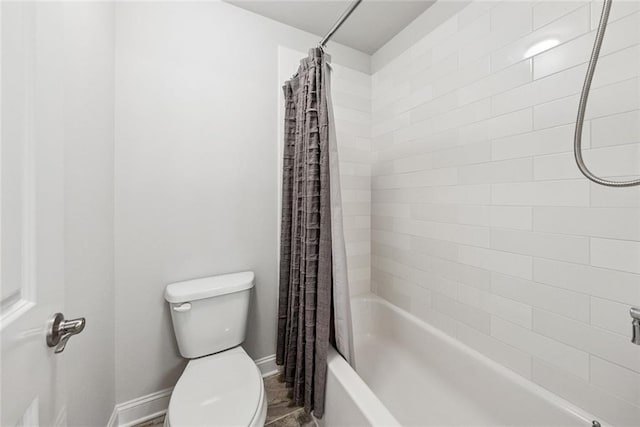 107 Equest Dr, Canton, GA 30115 - bathroom with toilet and shower / tub combo with curtain