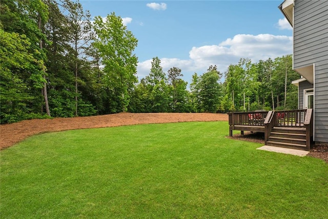 107 Equest Dr, Canton, GA 30115 - view of green lawn with a deck