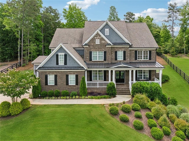 107 Equest Dr, Canton, GA 30115 - view of front of property featuring brick siding, a porch, and a shingled roof