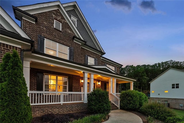 107 Equest Dr, Canton, GA 30115 - view of front facade with brick siding and covered porch
