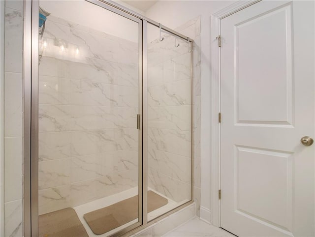 bathroom featuring walk in shower