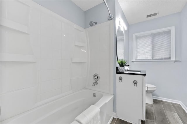 1694 Pheasant Dr, Atlanta, GA 30238 - bathroom with vanity, shower / bathtub combination, and wood tiled floors