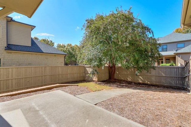 view of yard with a patio area