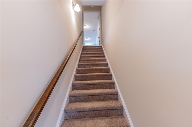 stairs with baseboards