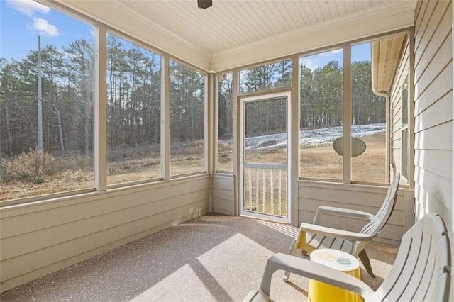 sunroom with plenty of natural light