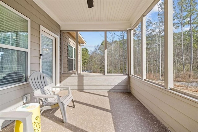 view of sunroom / solarium