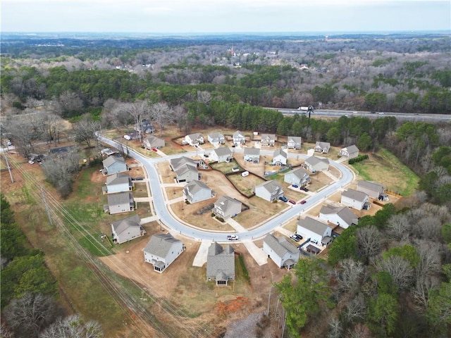 drone / aerial view with a residential view