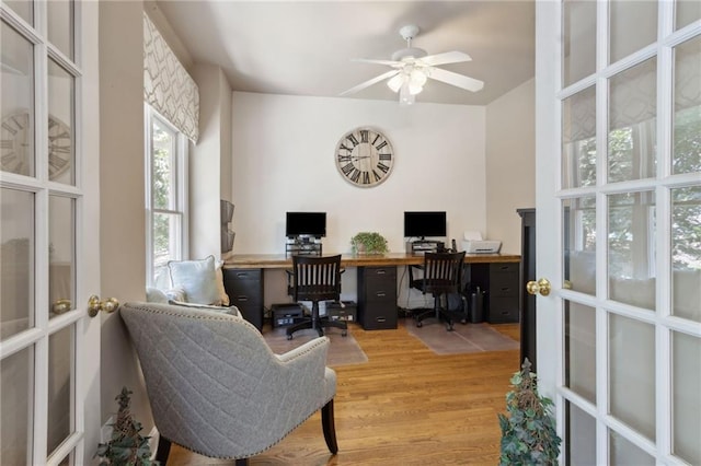 2713 Misty Rock Cv, Dacula, GA 30019 - office space with light wood-style flooring and a ceiling fan