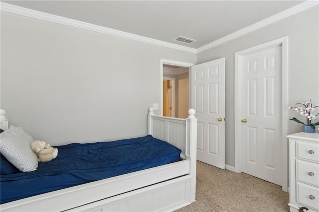 2713 Misty Rock Cv, Dacula, GA 30019 - bedroom featuring light carpet and crown molding