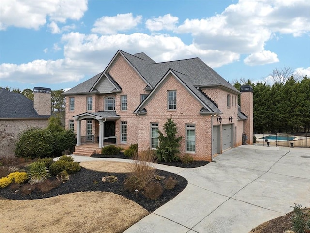 view of front facade featuring a garage