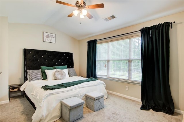 3622 Utoy Dr, South Fulton, GA 30331 - carpeted bedroom with lofted ceiling, baseboards, and ceiling fan