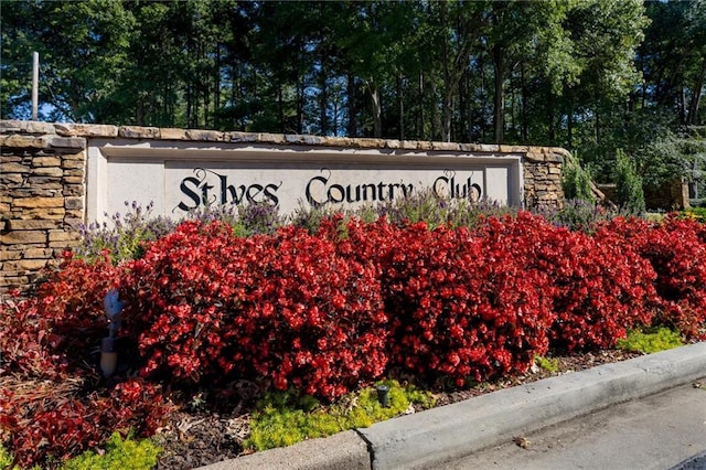 view of community sign