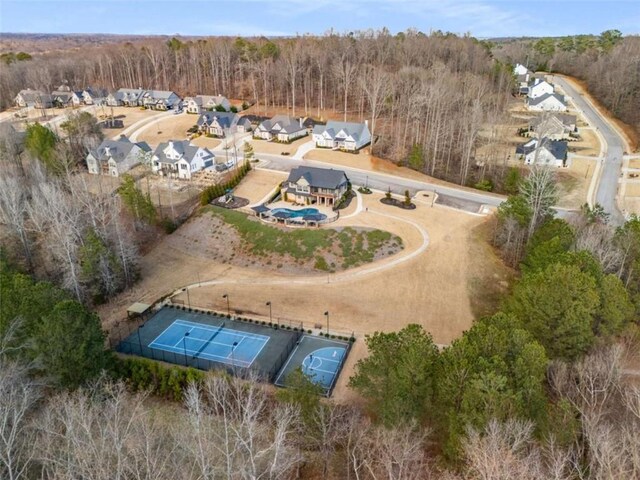 811 Walnut River Trl, Hoschton, GA 30548 - drone / aerial view featuring a forest view and a residential view