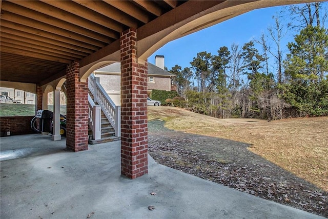 view of patio featuring grilling area