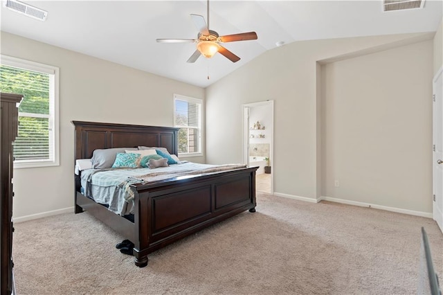 7261 Silk Tree Pointe, Braselton, GA 30517 - bedroom featuring vaulted ceiling, light colored carpet, multiple windows, and baseboards