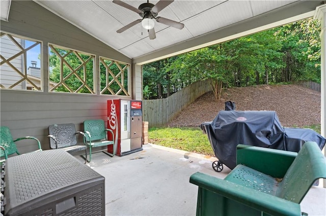 7261 Silk Tree Pointe, Braselton, GA 30517 - view of patio with a ceiling fan and area for grilling