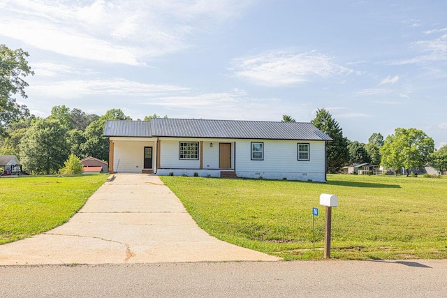 716 Phillips Dr, Monroe, GA 30656 - single story home featuring concrete driveway, crawl space, and a front lawn