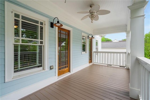 315 Melrose Ave, Decatur, GA 30030 - wooden deck featuring ceiling fan and a porch