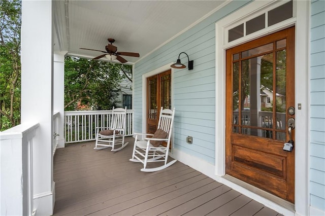 315 Melrose Ave, Decatur, GA 30030 - deck with covered porch and a ceiling fan