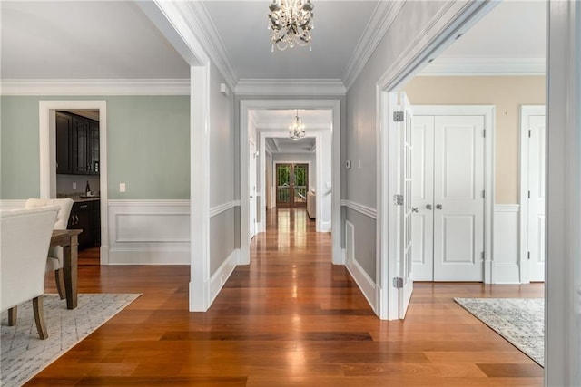 315 Melrose Ave, Decatur, GA 30030 - interior space featuring crown molding, wood finished floors, and a chandelier