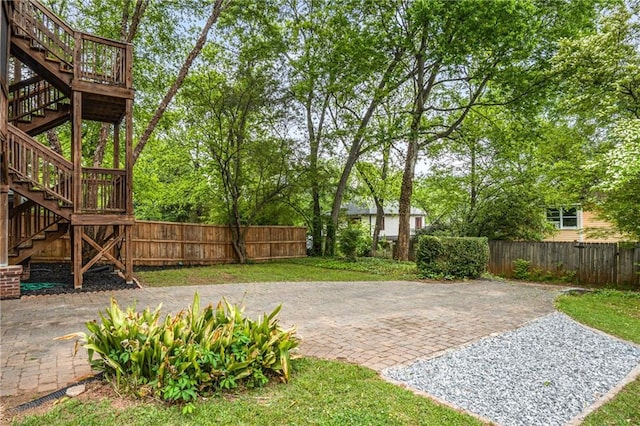 315 Melrose Ave, Decatur, GA 30030 - view of yard with a patio, stairs, and fence