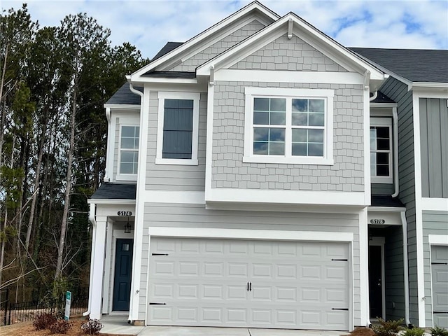 view of front facade with a garage