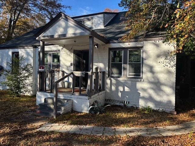 view of front of home with a porch