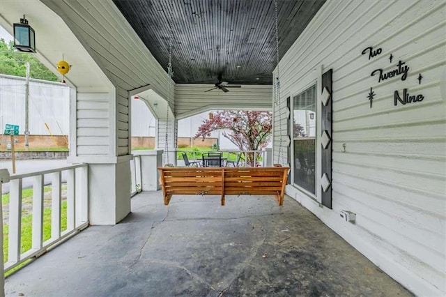 229 Slate St, Rockmart, GA 30153 - porch featuring ceiling fan