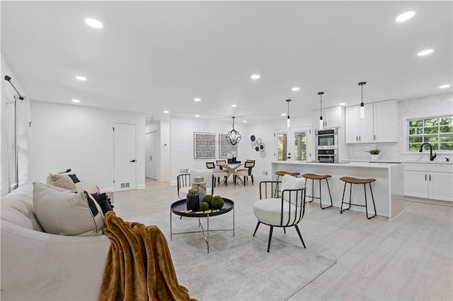 3614 N Druid Hills Rd N, Decatur, GA 30033 - living area featuring recessed lighting and light wood-style flooring
