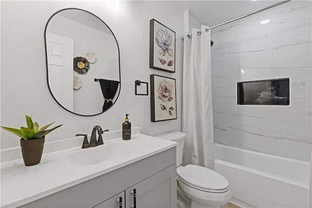 3614 N Druid Hills Rd N, Decatur, GA 30033 - full bath with vanity, shower / tub combo, and toilet