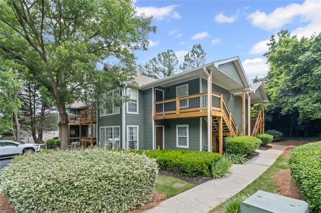 202 Berkeley Woods Dr, Duluth, GA 30096 - view of front of home with a deck and stairway