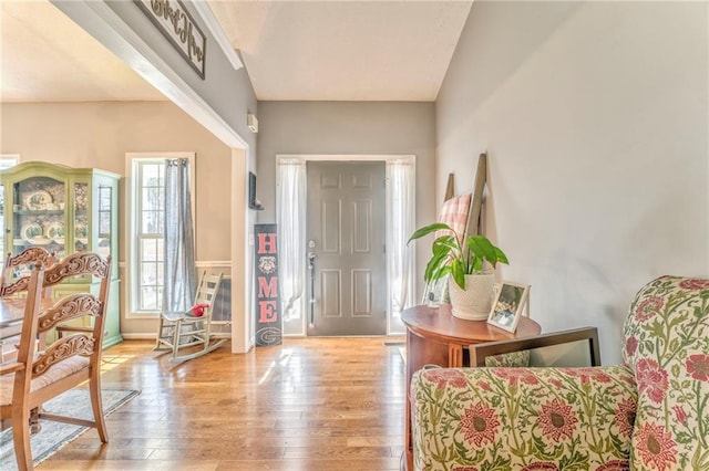 entryway featuring light wood-type flooring