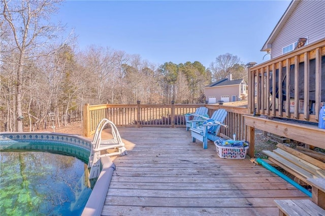 view of wooden deck