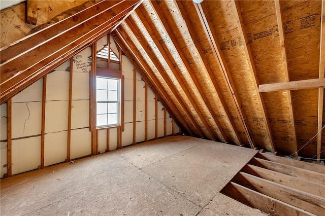 view of attic