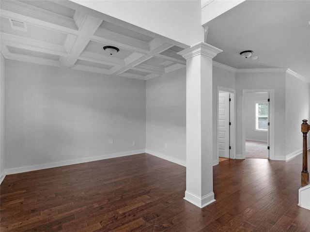 149 Elkins Blvd, Locust Grove, GA 30248 - below grade area featuring dark wood-type flooring and crown molding