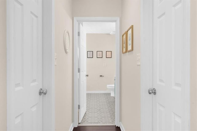 hallway with baseboards