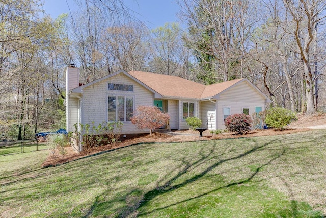 4434 Hidden Oaks Dr, Flowery Branch, GA 30542 - single story home featuring a chimney