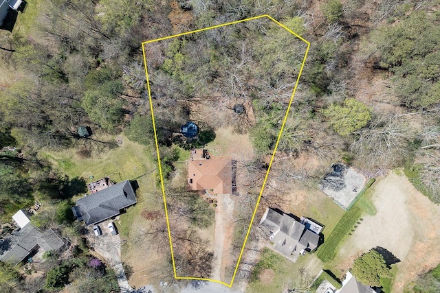 4434 Hidden Oaks Dr, Flowery Branch, GA 30542 - aerial overview of property's location featuring property boundaries highlighted