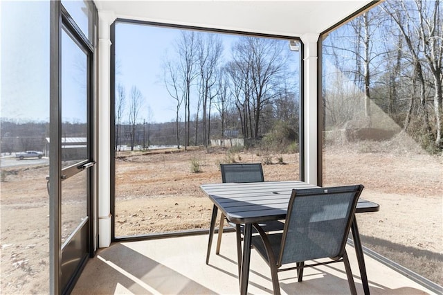 view of sunroom