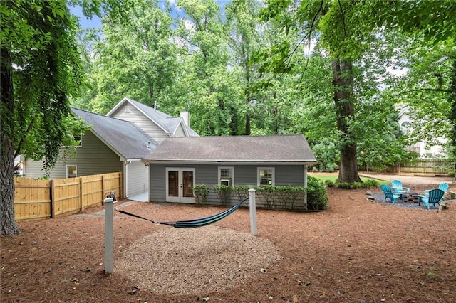 4504 Reva Way NE, Marietta, GA 30066 - back of house with french doors and a shingled roof
