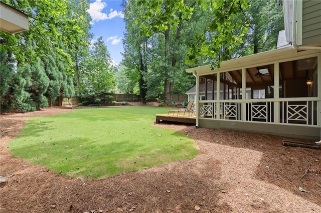 4504 Reva Way NE, Marietta, GA 30066 - view of yard featuring a wooden deck