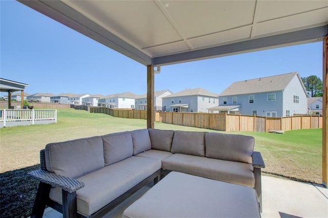 42 Citrine Way, Acworth, GA 30101 - view of patio with an outdoor hangout area and a residential view
