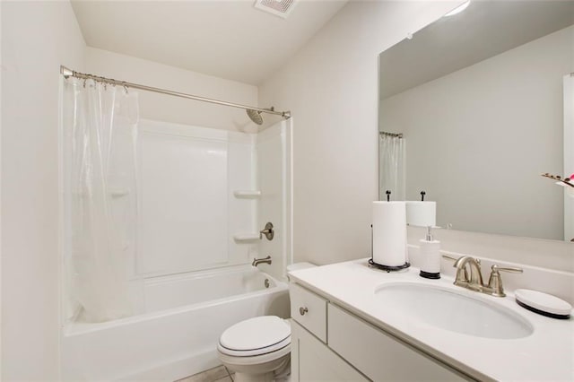 42 Citrine Way, Acworth, GA 30101 - bathroom with vanity, toilet, and shower / bath combo with shower curtain