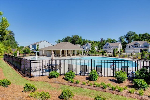 42 Citrine Way, Acworth, GA 30101 - community pool with a patio and a residential view