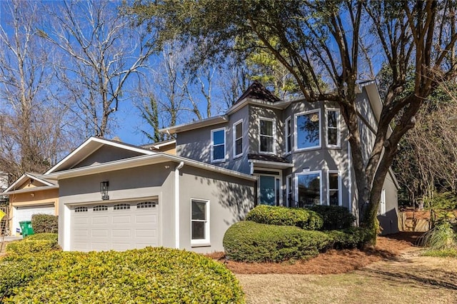 view of front facade with a garage