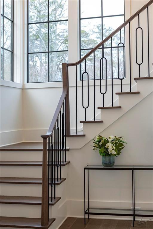 56 Pine St, Roswell, GA 30075 - stairs with healthy amount of natural light