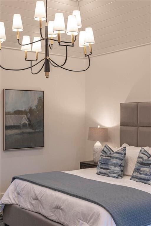 56 Pine St, Roswell, GA 30075 - bedroom with a chandelier
