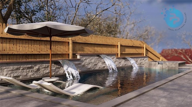 56 Pine St, Roswell, GA 30075 - view of pool featuring fence