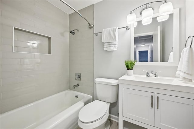 1118 Creekdale Dr, Clarkston, GA 30021 - full bath featuring toilet, bathtub / shower combination, and vanity